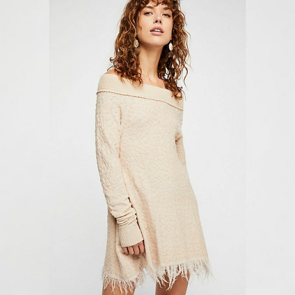 Free People Sweaters - Free People Broken Glass Off Shoulder Tunic M